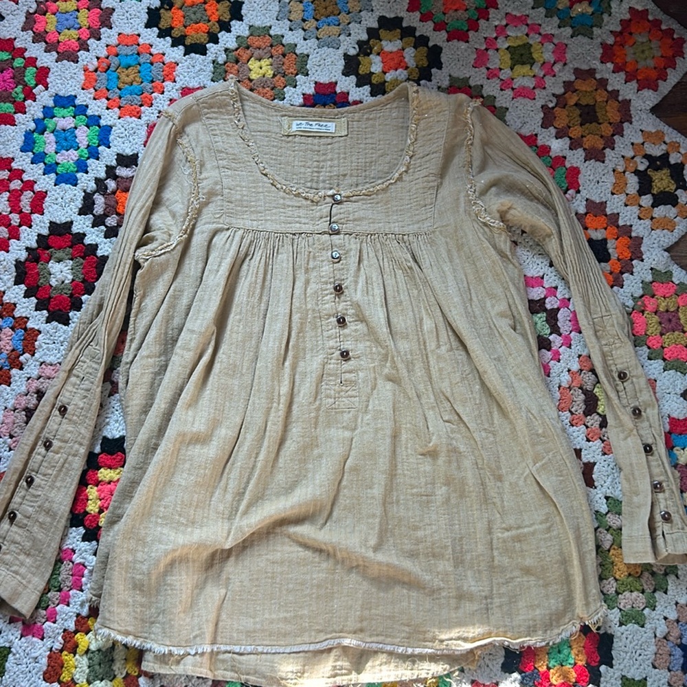 We the free yellow blouse